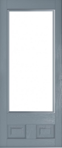 The Alnwick composite door in French Grey.