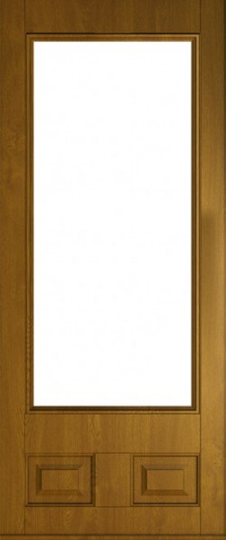 The Alnwick composite door in Golden Oak.