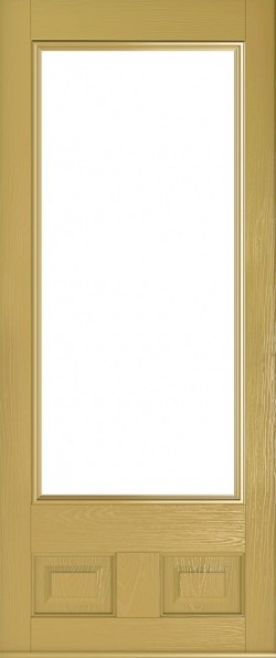 The Alnwick composite door in Golden Sand.