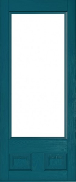The Alnwick composite door in Peacock Blue.