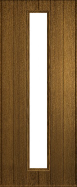 The Amalfi composite door in luxury Walnut.