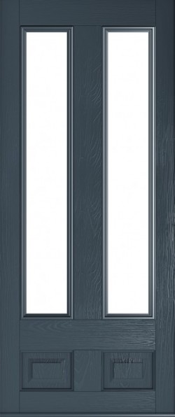 The Edinburgh composite door in Anthracite Grey with glazed panels.