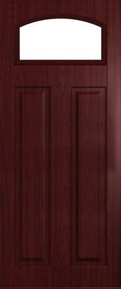The London composite door in Rosewood with glazed panel.