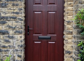 Tenby Solid composite door in Rosewood, Netherton