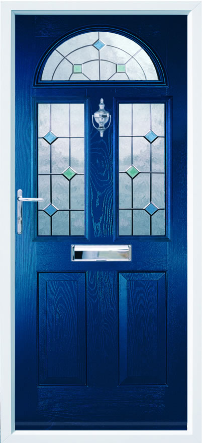 Conway 3 composite door in Blue with CTB12.3 glass option.